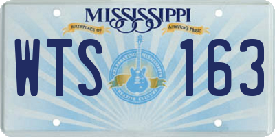 MS license plate WTS163