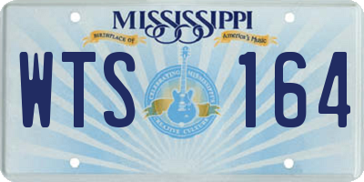 MS license plate WTS164