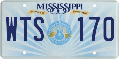 MS license plate WTS170