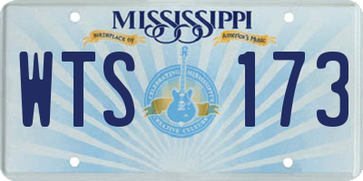 MS license plate WTS173