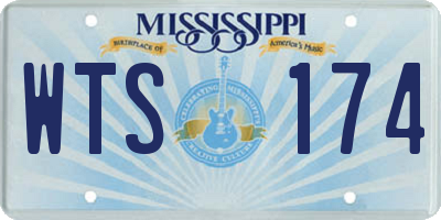 MS license plate WTS174