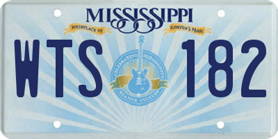MS license plate WTS182