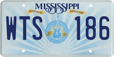 MS license plate WTS186