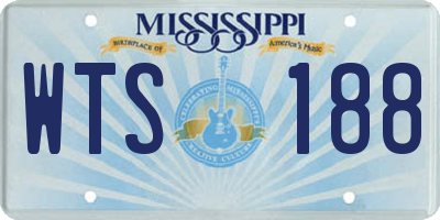 MS license plate WTS188