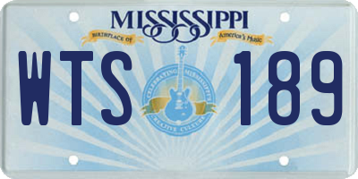 MS license plate WTS189