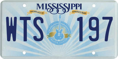 MS license plate WTS197