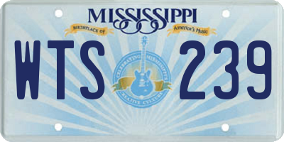 MS license plate WTS239