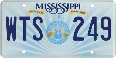 MS license plate WTS249