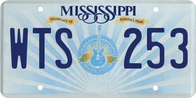 MS license plate WTS253
