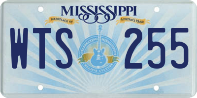 MS license plate WTS255
