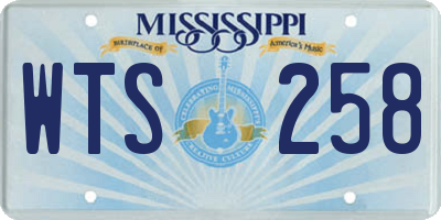 MS license plate WTS258