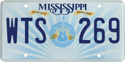 MS license plate WTS269