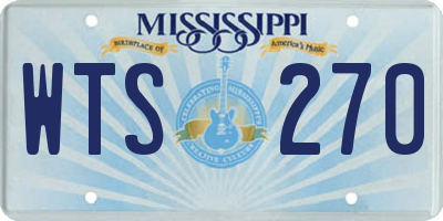 MS license plate WTS270
