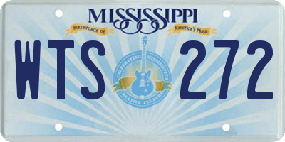 MS license plate WTS272