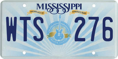 MS license plate WTS276