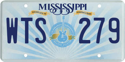 MS license plate WTS279