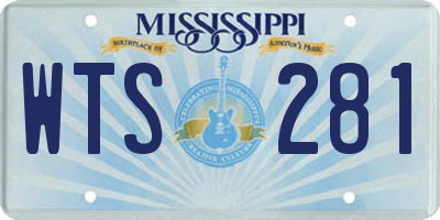 MS license plate WTS281