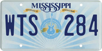 MS license plate WTS284
