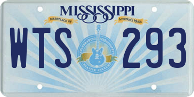 MS license plate WTS293