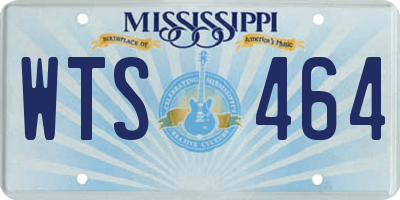 MS license plate WTS464