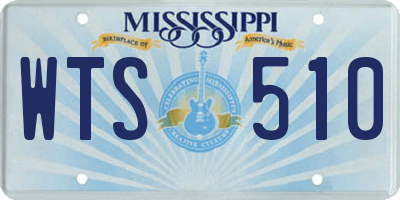 MS license plate WTS510