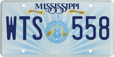 MS license plate WTS558