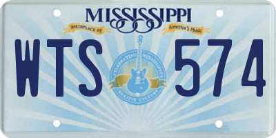 MS license plate WTS574