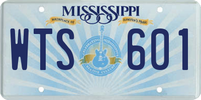 MS license plate WTS601
