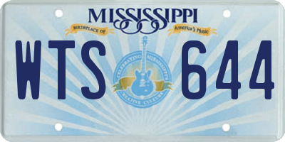 MS license plate WTS644