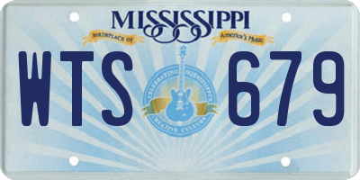 MS license plate WTS679