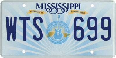 MS license plate WTS699