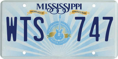 MS license plate WTS747
