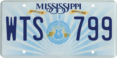 MS license plate WTS799