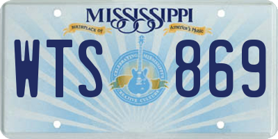 MS license plate WTS869