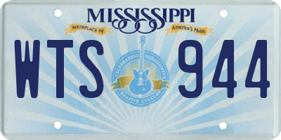 MS license plate WTS944