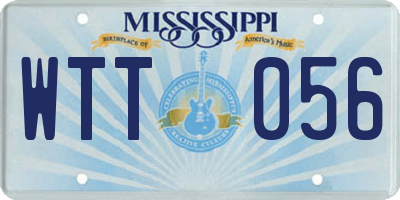 MS license plate WTT056