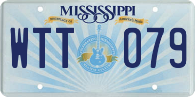 MS license plate WTT079