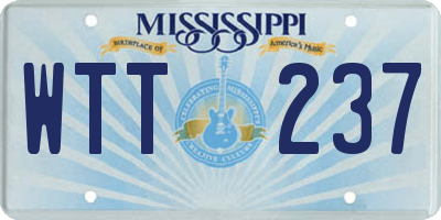 MS license plate WTT237