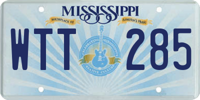 MS license plate WTT285