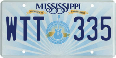 MS license plate WTT335