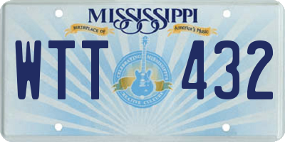 MS license plate WTT432
