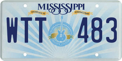 MS license plate WTT483