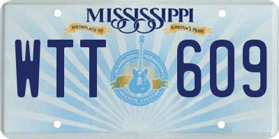MS license plate WTT609
