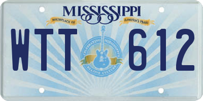 MS license plate WTT612