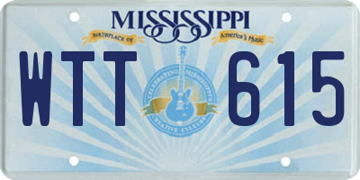 MS license plate WTT615