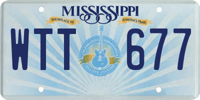 MS license plate WTT677