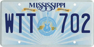 MS license plate WTT702