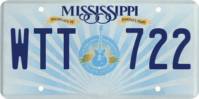 MS license plate WTT722