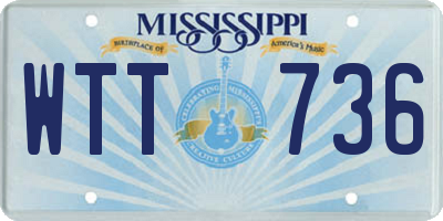 MS license plate WTT736