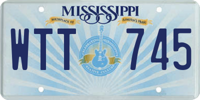 MS license plate WTT745